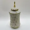 New high-end Chinese ceramic vase handicrafts, living room TV cabinet ornaments, dining room entrance table, dried fresh flower decorative ornaments, flower arrangements, light luxury decorative ornaments, flower art, living room dining table ornaments, realistic flower arrangement pottery Specification image